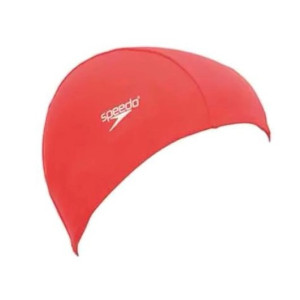 Шапка для плавания Speedo Polyester Cap червоний 8-710080000-4 (Оригинал)