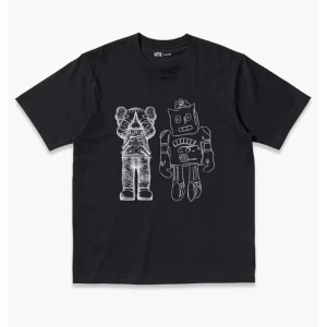 Футболка Uniqlo Kaws Warhol Black Kaws RoboCat (Uniqlo KAWS + Warhol UT Graphic T-Shirt Roboto) 341-476351 (Оригінал)