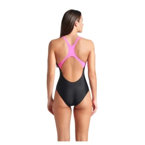 Купальник закритий для жінок Arena GRAPHIC SWIMSUIT SWIM PRO BACK чорний, рожевий 009024-590 (Оригінал)