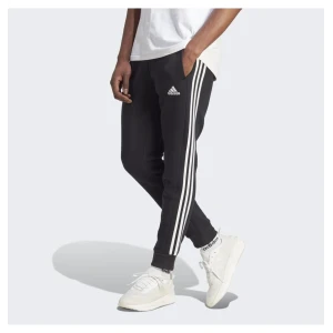 Брюки Adidas Essentials Fleece 3-Stripes Tapered Cuff Black IB4030 (Оригинал)
