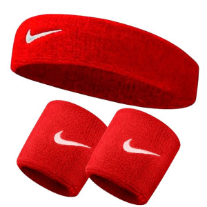 Комплект Nike Повязка + Напульсники Червоний Nnn07-Nnn04-601 (Оригінал)