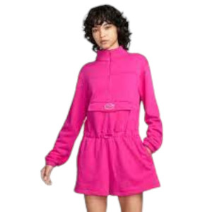 Женский Комбинезон Nike Sportwear Women's Icon Fleece Fuchsia Romper dm6289-610 (Оригинал)