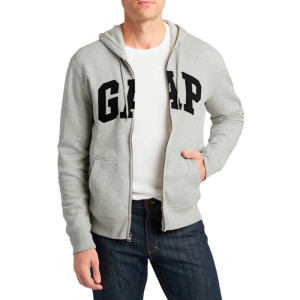 Толстовка Gap Logo Zip Hoodie Grey 218871731 (Оригинал)