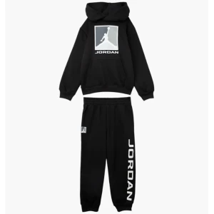 Детский Спортивный костюм Air Jordan Mj Ess Flc Baseline Hd Set Black 85F107-023 (Оригинал)