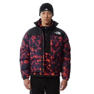 Пуховик The North Face 1996 Retro Nuptse Marble Camo Print Black/Orange NF0A5IX429K (Оригінал)