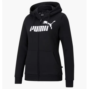 Толстовка женская Puma Essentials Logo Full-Zip Hoodie Black 586806-01 (Оригинал)