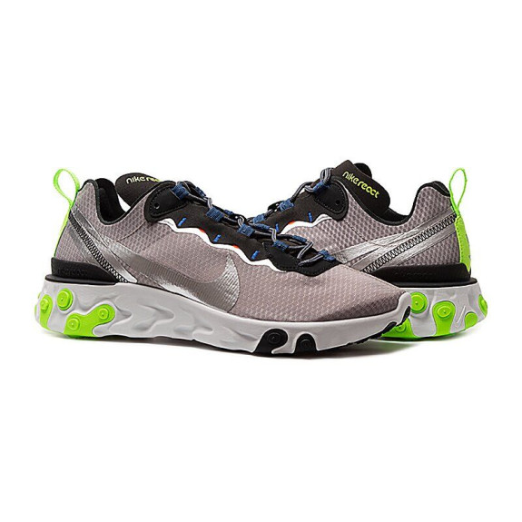 Кроссовки Nike React Element 55 SE Grey Volt CI3831-200 (Оригинал) - фото №2