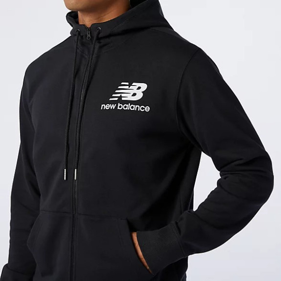 Кофта New Balance Essentials Stacked Full Zip MJ03558BK (Оригінал) - фото №5