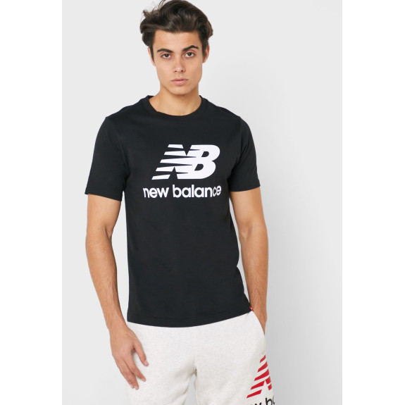 Футболка New Balance Essentials Stacked Logo MT01575BK (Оригінал) - фото №3