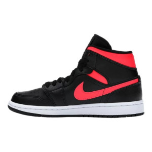 Жіночі Кросівки Jordan 1 Mid Black Siren Red BQ6472-004 (Оригінал)