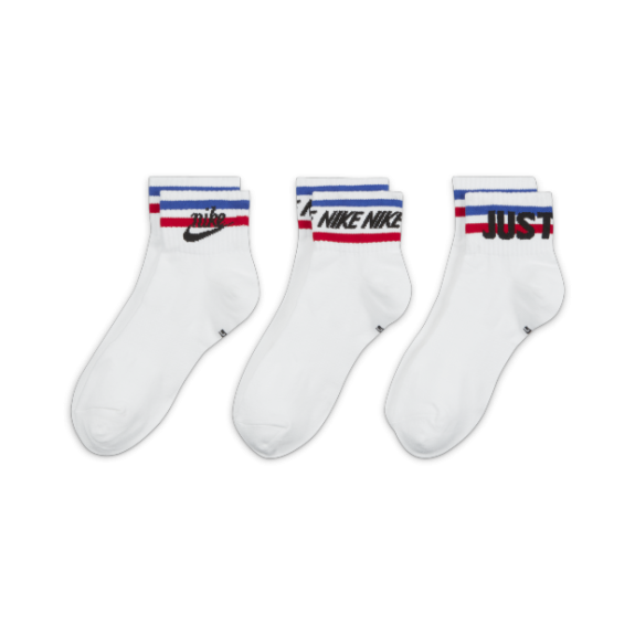 Носки Nike Essential Ankle Socks 3 Pairs DA2612-100 - фото №3