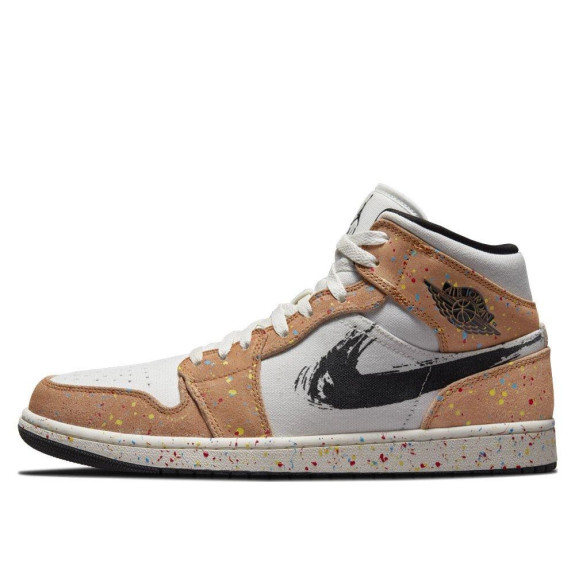 Кроссовки Jordan 1 Mid SE Brushstroke DA8005-100 Кроссовки Jordan 1 Mid SE Brushstroke DA8005-100