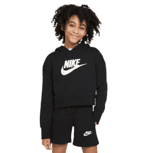 Дитяча Кофта Nike Girls Sportwear Club French Terry Crop Hoodie Hybrid DC7210-010 (Оригінал)