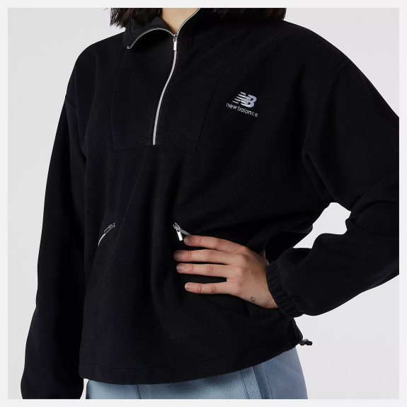 Женская Кофта New Balance Athl Winterized Qz WT13513BK (Оригинал) - фото №3