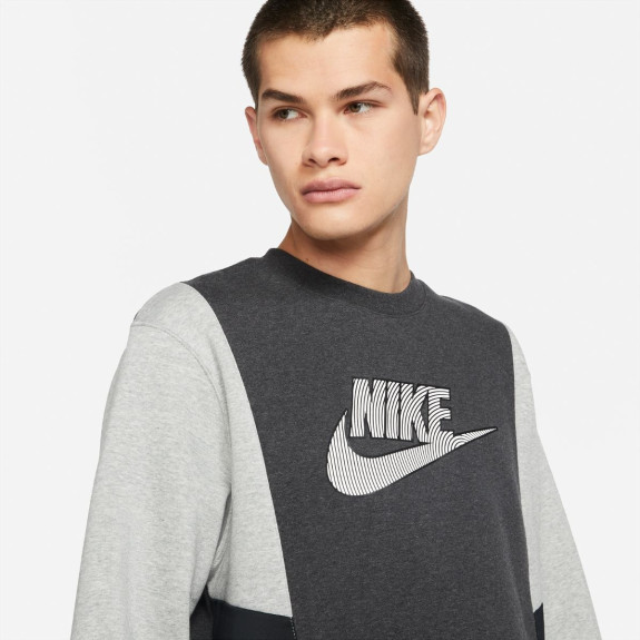 Кофта Nike Sportwear Hybrid Fleece Crew DJ5075-032 (Оригинал) - фото №4