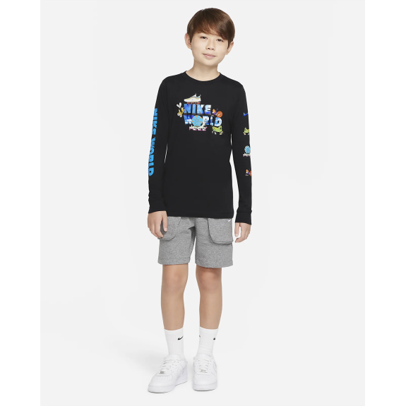 Детская Кофта Nike B Nsw Ls Tee Create Pack DO1839-010 (Оригинал) - фото №3