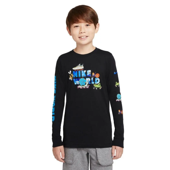 Детская Кофта Nike B Nsw Ls Tee Create Pack DO1839-010 (Оригинал)