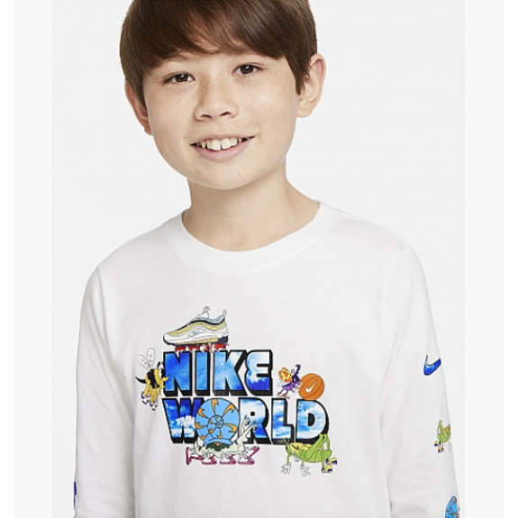 Детская Кофта Nike B Nsw Ls Tee Create Pack DO1839-100 (Оригинал) - фото №3