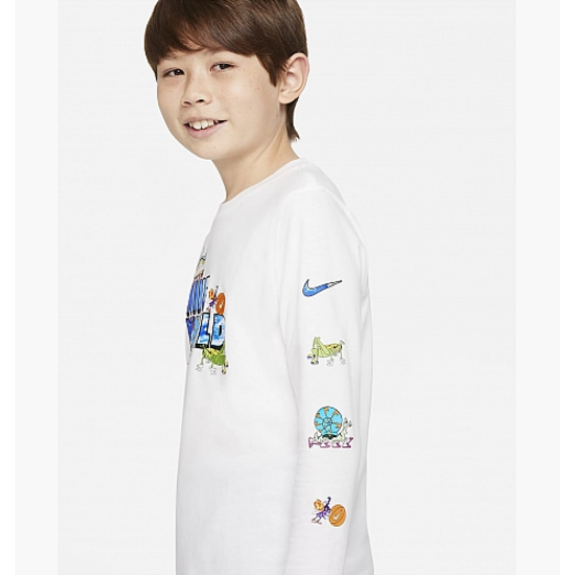Детская Кофта Nike B Nsw Ls Tee Create Pack DO1839-100 (Оригинал) - фото №4