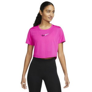 Жіноча Футболка Nike WOne Dri-FIT Clrk Std Short-Sleeve Crp Tp DM7363-621 (Оригінал)