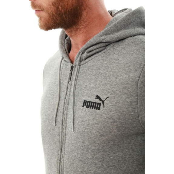 Худі Puma Essentials Full-Zip Logo Grey 58670203 (Оригінал) - фото №3