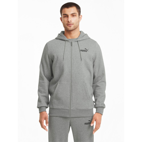 Худі Puma Essentials Full-Zip Logo Grey 58670203 (Оригінал)