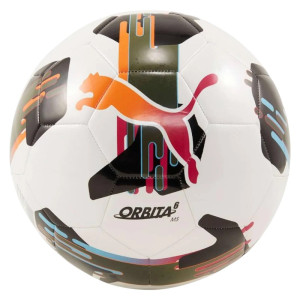 М'яч футбольний Puma Orbita 6 MS білий, чорний, помаранчевий 084335-01 (Оригінал)