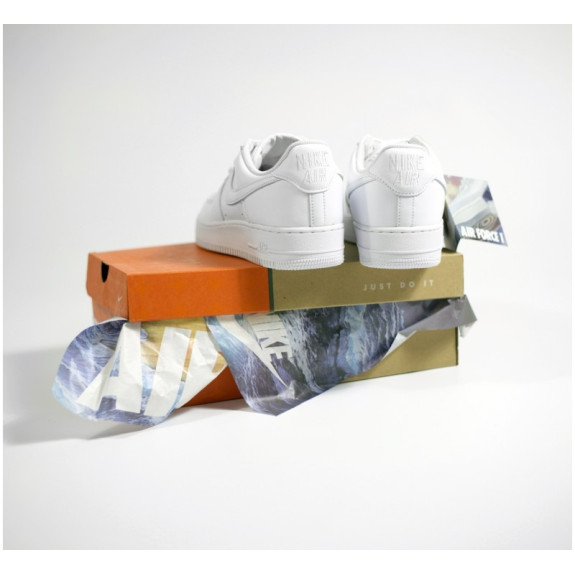 Кроссовки Nike Air Force 1 Low Retro Anniversary Edition Triple White DJ3911-100 (Оригинал) - фото №4