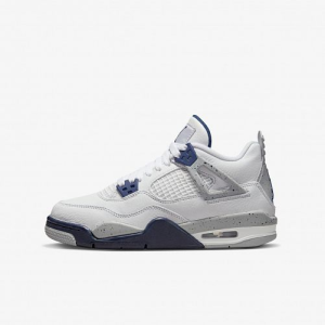 Детские Кроссовки Jordan 4 Retro Midnight Navy Gs 408452-140 (Оригинал)