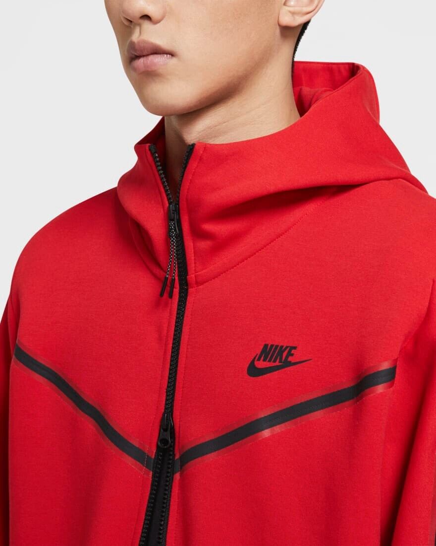 Кофта Nike NSW Tech Fleece Hoodie Full-Zip Red CU4489-657 (Оригінал) купити  в Україні, Києві | Football Mall